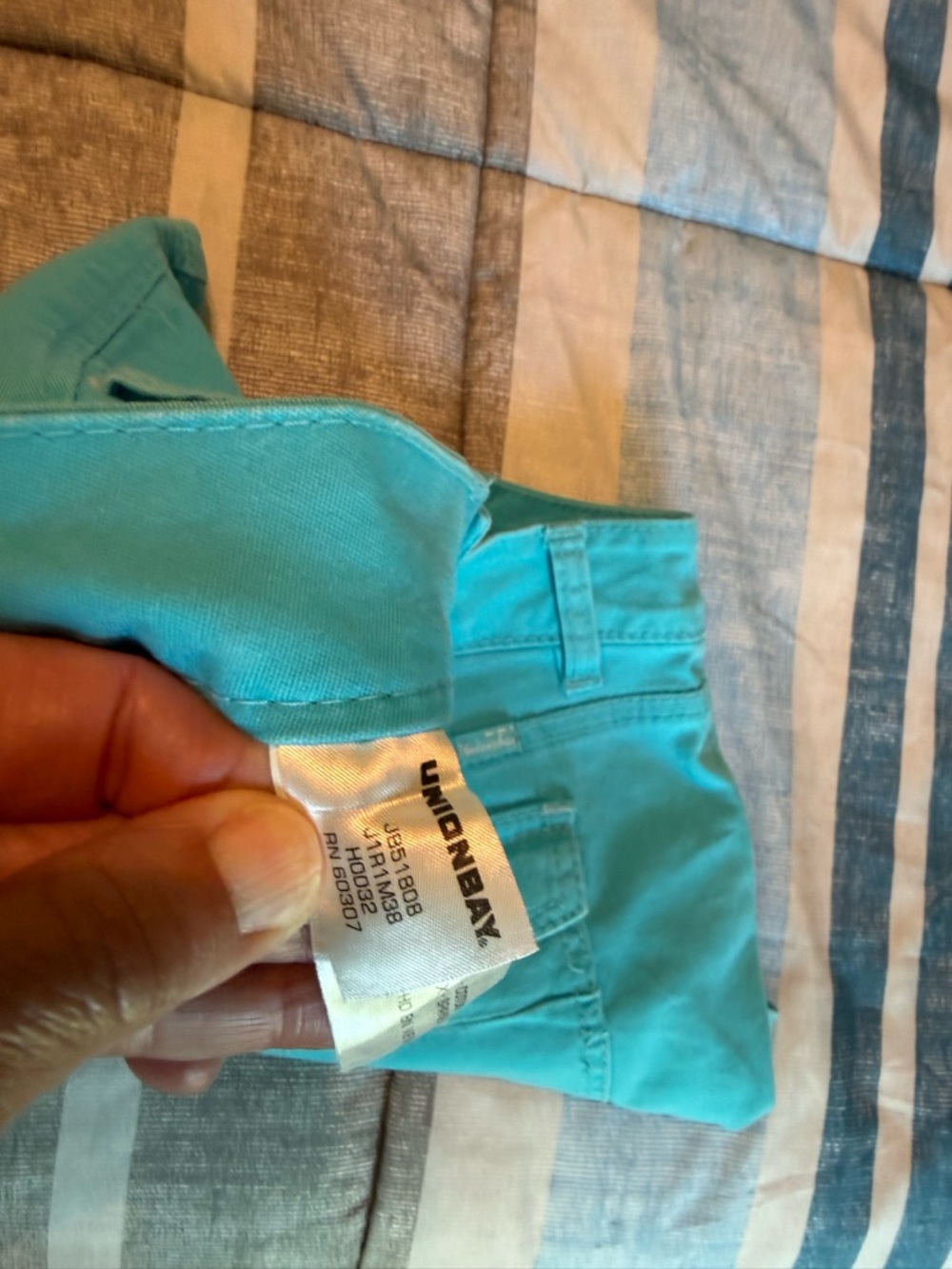 UNIONBAY Women's Teal Low-Rise Denim Shorts - Picture 3 of 5